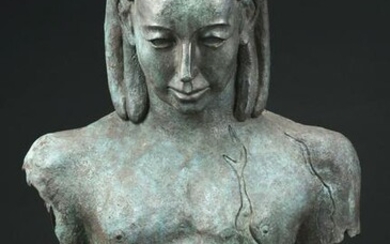 LARGE BRONZE MALE BUST.