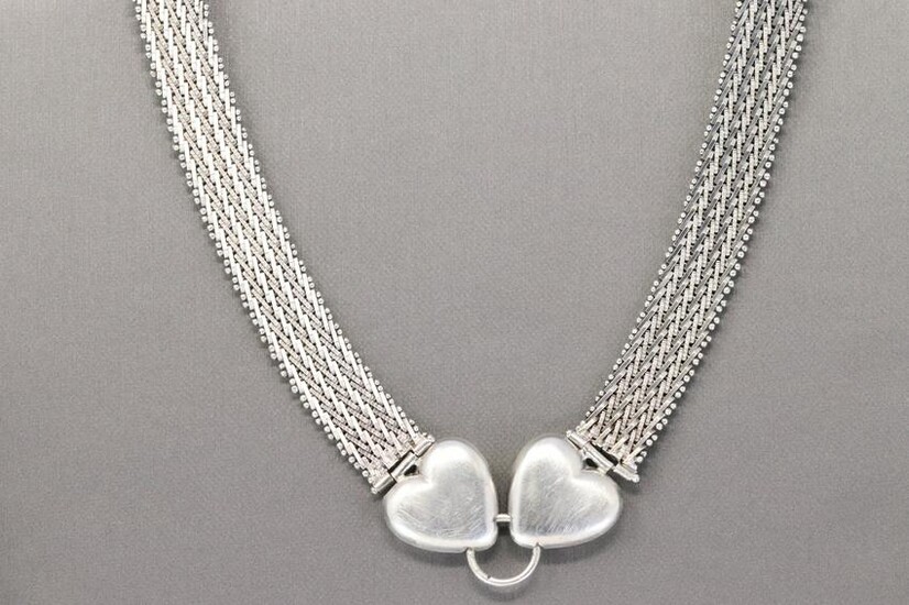 Ladies 925 Silver Heart Necklace.