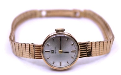 Ladies 9ct Yellow Gold Tissot Watch with 9ct Gold Watch...