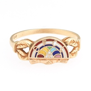 Ladies' Gold and Enamel Masonic Ring