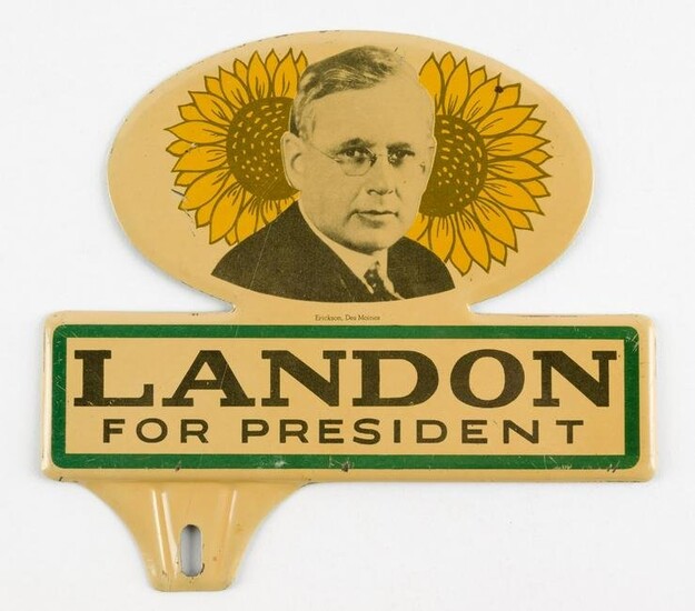 Landon for President License Plate Topper