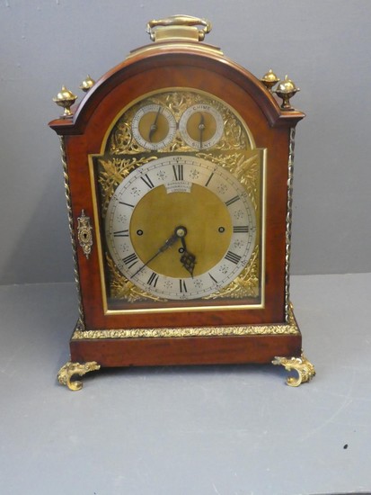 Large mahogany cased bracket clock by Barnsdale of London wi...