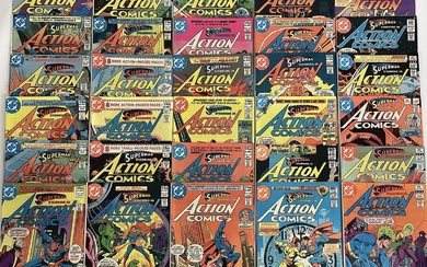 Large quantity of 1980's DC Comics, Action Comics to include #521 1st appearance of Vixen, #527 1st appearance of Lord Satanis