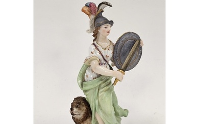 Late 19th century Meissen miniature mythological figure, she...