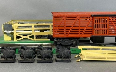 Lionel O Scale No. 3656 Stockyard with Cattle Car and Cattle