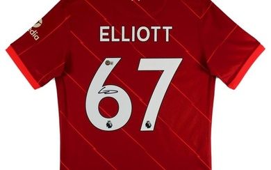 Liverpool FC Harvey Elliott Signed Red Nike Jersey Autographed BAS