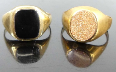 Lot details A Victorian style gent's 9ct gold black onyx...