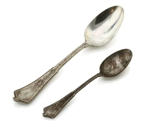 Lot of 2 Tiffany & Co Sterling Silver Persian Spoons