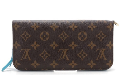 Louis Vuitton Portefeuille Insolite in Monogram Canvas and Blue Leather