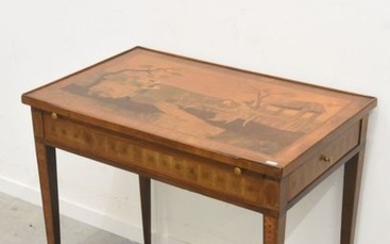 Louis XVI desk table with 2 drawers and...