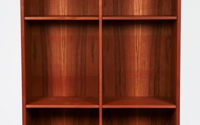 MCM Jens Risom Style Walnut Double Bookcase