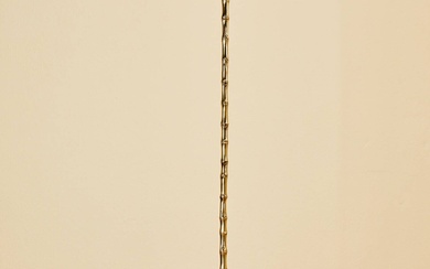 Maison BAGUES lampadaire, bronze à l'imitation du bambou Vers 1970 France H : 150 cm...