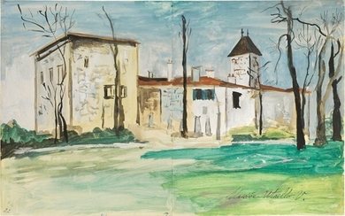 Maison à la campagne (Château de Saint-Bernard, Ain), Maurice Utrillo (Parigi 1883 - Dax 1955)
