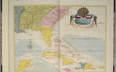 "[Map in Book] A Map of Carolina, Florida and the Bahama Islands with the Adjacent Parts [in] The Natural History of Carolina, Florida, and the Bahama Islands...", Catesby, Mark