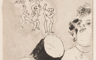 Marc Chagall (1887-1985) La Luxure II. (Pl. 7 pour J. Giraudoux et al., Les Sept...