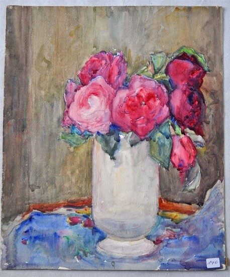 Marie Thérèse DETHAN ROULLET. Vase fleurs.... - Lot 56 - FEE - Stanislas Machoïr
