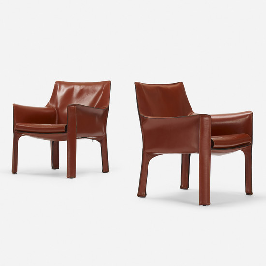Mario Bellini, Cab lounge chairs, pair