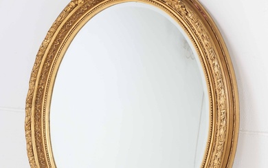 Mirror of gilded wood and gesso, 20th century