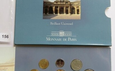 Monnaies - France - Séries BU 1991 Set de 9 monnaies (2 500 ex.) FDC sous plastique dans son livret d'origine (rare)