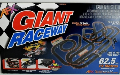 NEW AFX Giant Raceway 62.5' HO Slot Car Track Set