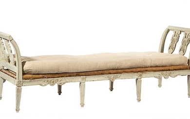 Neoclassical Carved and Painted Daybed