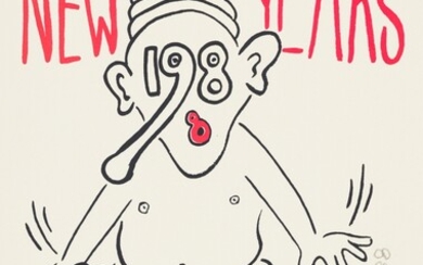 New Year Invitation, 1988 Keith Haring, (1958 - 1990)