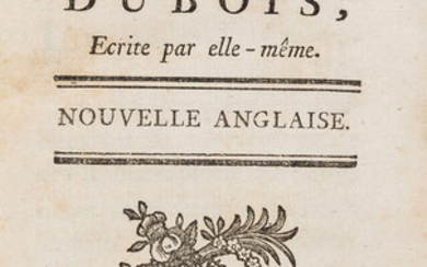 Novels.- Woodfin (Mrs A.) Histoire de Madame Dubois, first edition in French, Amsterdam et se trouve a Paris, Merigot jeune, 1769 bound with another, similar