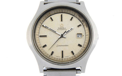 OMEGA - a stainless steel Seamaster bracelet watch, 42mm.