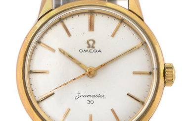 Omega A wristwatch of steel and gold-plated steel. Model Seamaster 30, ref....