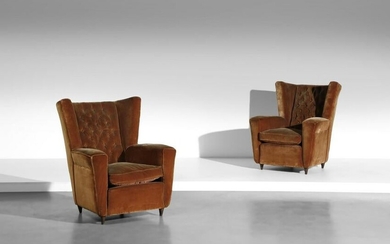 PAOLO BUFFA attributed. Pair of armchairs.