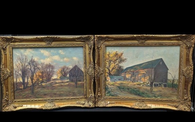Pair Of Signed William Bryant ( American, 1902-1997) Oil On...
