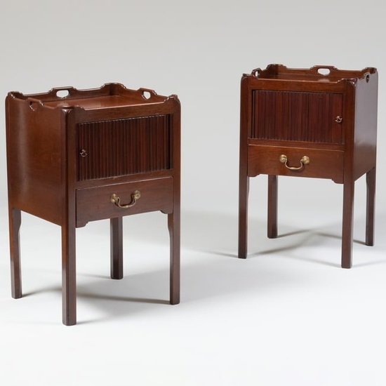 Pair of George III Style Mahogany Bedside Commodes