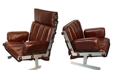 Pair of Swedish Mid-Century Modern Lounge / Club Chairs by Arne Norell, 1960s