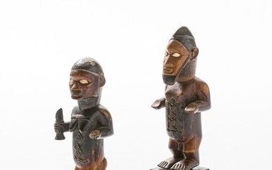 Paire de statuettes anthropomorphes BEMBE... - Lot 56 - Art-Valorem