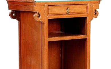 (-), Rosewood furniture with open compartment, drawer with...