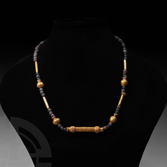 Parthian Amethyst and Gold Beaded Necklace