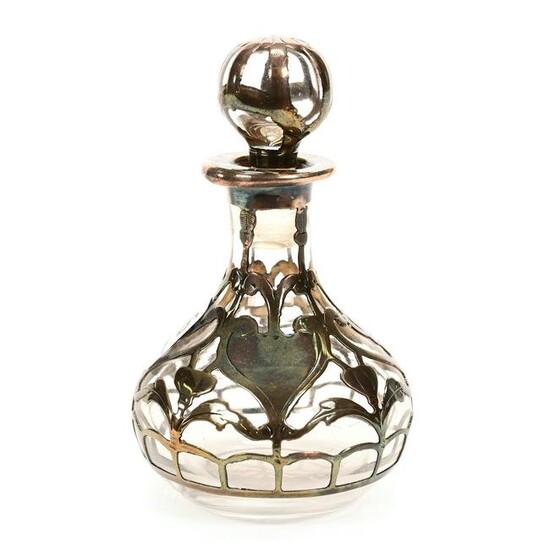 Perfume Bottle, Clear Art Glass