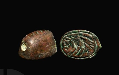 Phoenician Bronze Scaraboid Seal