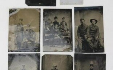 Post Civil War Tintypes of Soldiers, Officers and