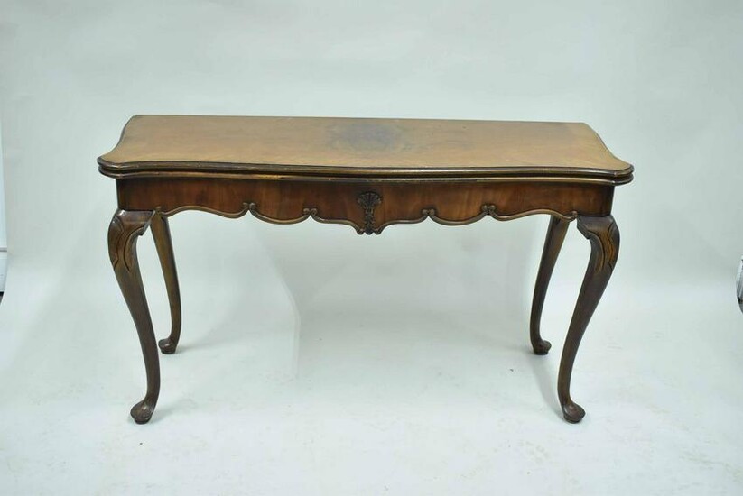 Queen Anne Style Mahogany Console Table
