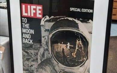 REPRODUCTION PRINT, of life magazine cover 1969, Apollo 11...