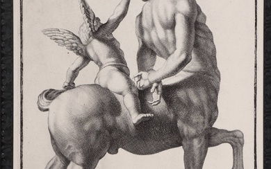 Randon, Claude (1674-1704). "Centauro con Amore in Groppa che lo...