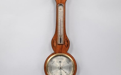 Regency Inlaid-Mahogany Wheel Barometer