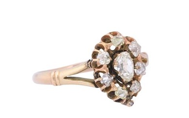 Ring mit Altschliffdiamanten zus. ca. 0,50 ct