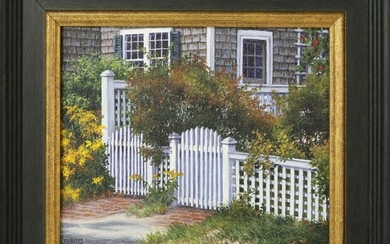 Robert Farris Oil On Canvas "Nantucket Twin Gates"