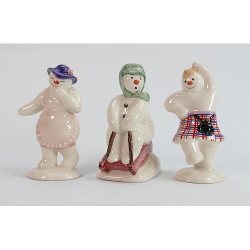 Royal Doulton snowman figures: comprising Highland DS7, Lady...