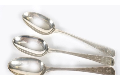 SET OF 3 SILVER SERVING SPOONS