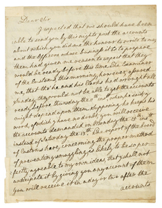 SMITH, Adam (1723-1790). Autograph letter signed ('Adam Smith') to [William Eden, later 1st Baron Auckland], Edinburgh, 9 December 1783.