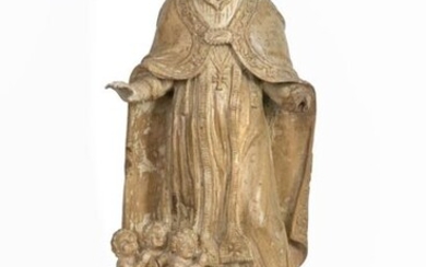 Saint Nicholas on a reliquary base
