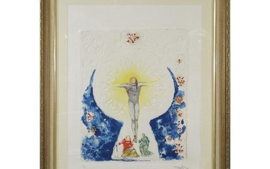 Salvador Dali, Intaglio Lithograph Christ Crucified